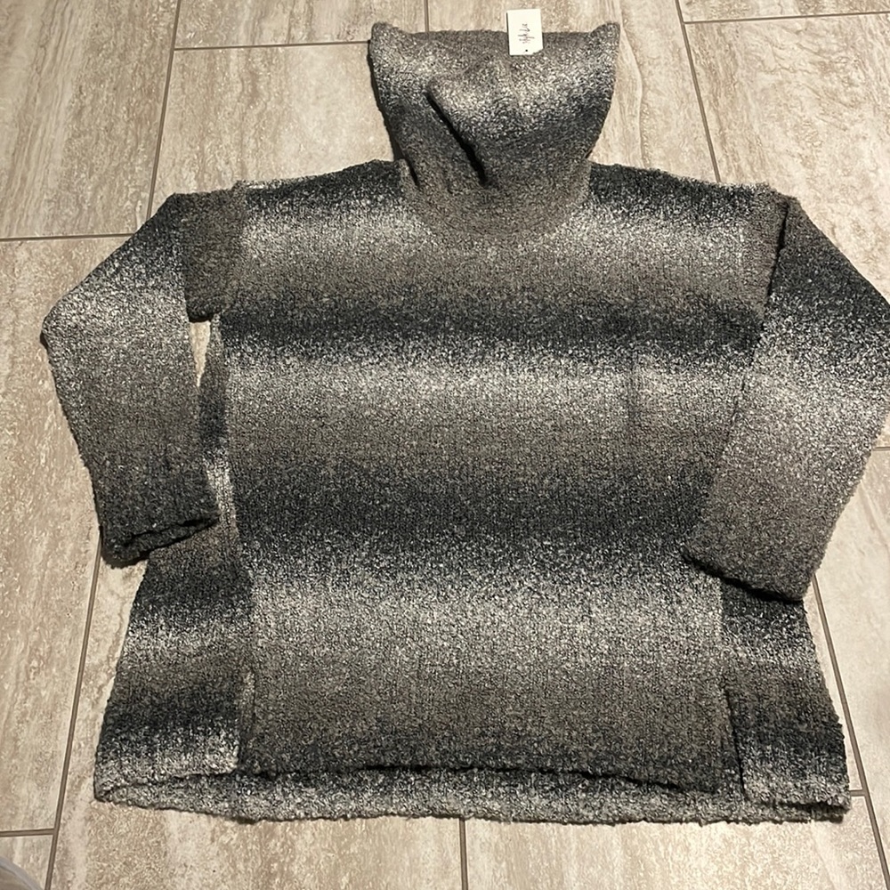Style & Co. Gray pull over , cowl neckline, slit on the hem for women Small